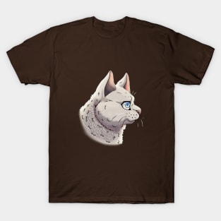 White British Shorthair Side Portrait T-Shirt